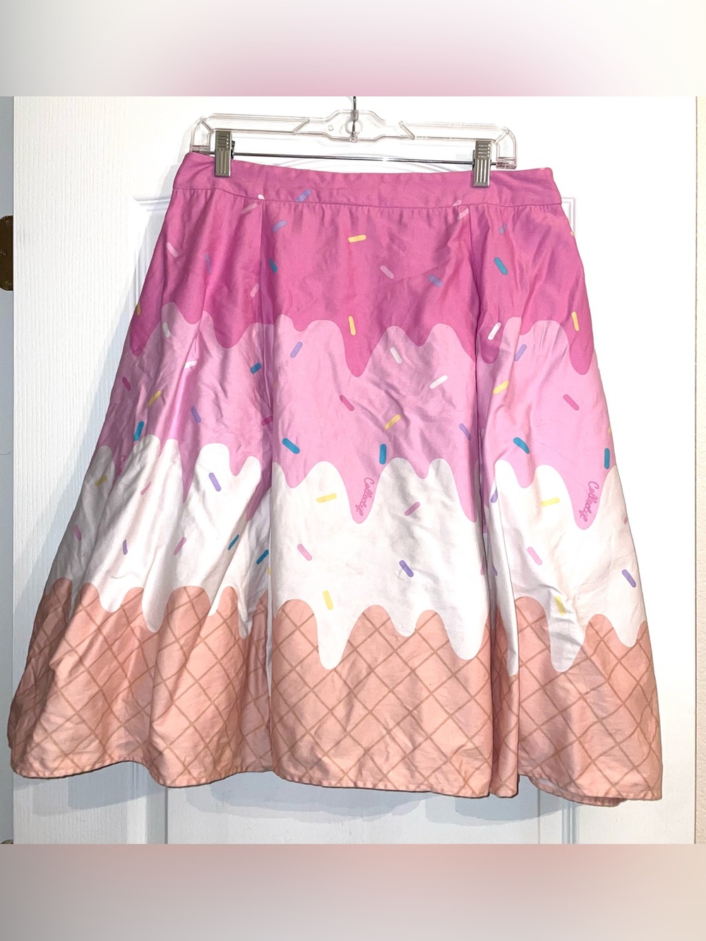 Collectif Ice Cream Sprinkles Novelty Skirt XL (Fits L) - Picture 2 of 4